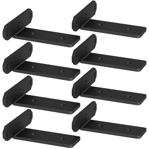 TESSTINA Regalhalterung Unsichtbar 80kg Tragkraft Schwerlast, Regalträger aus Metall Schwarz 3,8cm Höhe für Regalbrett Winkel Regal, Wandhalterung, Regalwinkel, Schwerlastkonsole, Shelf Bracket TESSTINA Regalhalterung Unsichtbar 80kg Tragkraft Schwerlast, Regalträger aus Metall Schwarz 3,8cm Höhe für Regalbrett Winkel Regal, Wandhalterung, Regalwinkel, Schwerlastkonsole, Shelf Bracket von TESSTINA
