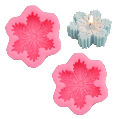 2 Stück 3D Schneeflocke Kerzenform Weihnachten, 3D-Schneeflocken-Formen Silikon, Silikonform Schneeflocke Kerze, Kerzen Silikonformen Weihnachten, für Kerzenherstellung Handwerk Ornamente 2 Stück 3D Schneeflocke Kerzenform Weihnachten, 3D-Schneeflocken-Formen Silikon, Silikonform Schneeflocke Kerze, Kerzen Silikonformen Weihnachten, für Kerzenherstellung Handwerk Ornamente von TESSTSY
