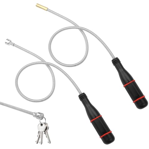 2 Stück Magnetheber Magnetstabgreifer 50cm Tragbares Biegbares Magnetgreifer Magnetheber Flexibel Stark zum Greifen Von Schlüsseln, Schrauben, Kleinteilen, Metallobjekten, Reinigung von Eisenschlacke von TESSTSY