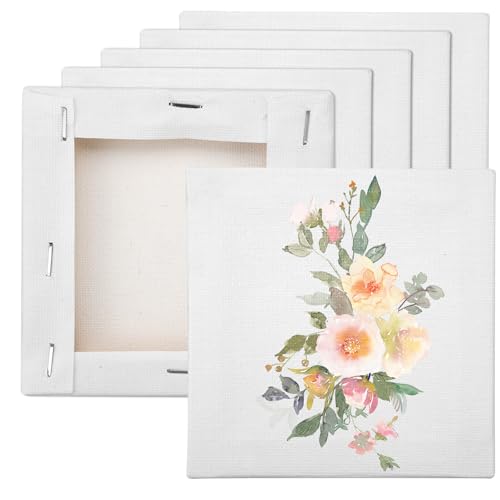 6 Stück Mini Leinwand Weiß, 10 X 10 Cm Kleine Leinwände Mit Staffelei, Baumwolle Zum Bemalen, Rahmen, Bleinwand Klein Für Bastler Und Künstler, Acryl Und Ölgemälde 6 Stück Mini Leinwand Weiß, 10 X 10 Cm Kleine Leinwände Mit Staffelei, Baumwolle Zum Bemalen, Rahmen, Bleinwand Klein Für Bastler Und Künstler, Acryl Und Ölgemälde von TESSTSY