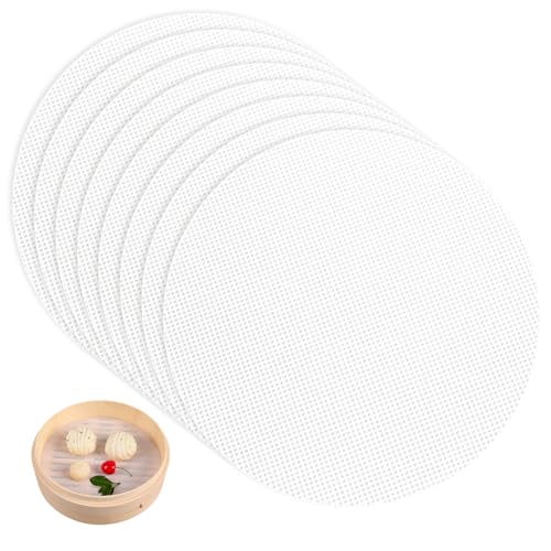 8 Stück Silikon Dämpfer Matte 32cm, Runde Silikon-Dampfmatte Antihaft Runde Steamer Pad Wiederverwendbare Dumplings Matte für Brötchen, Knödeln, Gebäck, Obsttrocknung 8 Stück Silikon Dämpfer Matte 32cm, Runde Silikon-Dampfmatte Antihaft Runde Steamer Pad Wiederverwendbare Dumplings Matte für Brötchen, Knödeln, Gebäck, Obsttrocknung von TESSTSY