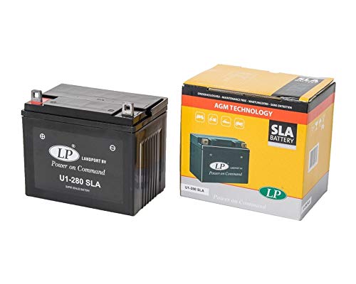 LANDPORT U1-280 SLA Batterie 12V 24aH für Rasenmäher, Rasentraktor, Aufsitzmäher [inkl. 7.50 Batteriepfand] von TESTEL