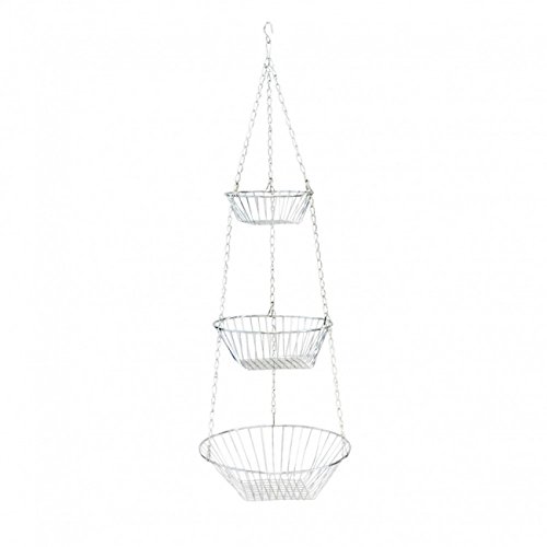 TESTRUT Hängeetagere 3-teilig, Silber, Verchromt, Metall, Hängeregal, Büromaterial, Büroanwendungen, 15cm x 20cm x 26cm x 70cm von TESTRUT