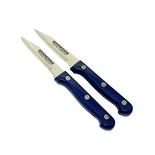 TOP STAR - Gemüsemesser 80 mm 2 Stück blaue Griffe mit Nieten von TESTRUT