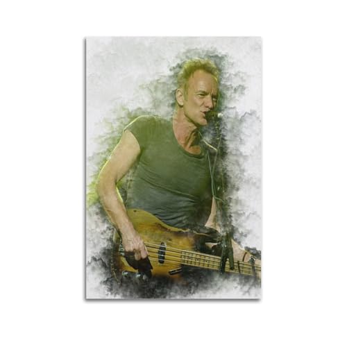 TESUXYEHH Poster, Motiv: Sänger, Sting, dekoratives Gemälde, Leinwand, Wandposter und Kunstdruck, modernes Familienschlafzimmer, Dekoration, Poster, 20 x 30 cm TESUXYEHH Poster, Motiv: Sänger, Sting, dekoratives Gemälde, Leinwand, Wandposter und Kunstdruck, modernes Familienschlafzimmer, Dekoration, Poster, 20 x 30 cm von TESUXYEHH