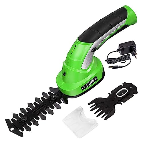 2 In 1 Mini Cordless Elektrische Heckenschere Gras Trimmer Rasenmäher Wiederaufladbare Garten Beschneiden Schere Garten Werkzeuge für Garten, Rasen(Plug(1typeC-1USB)) von TETEOM