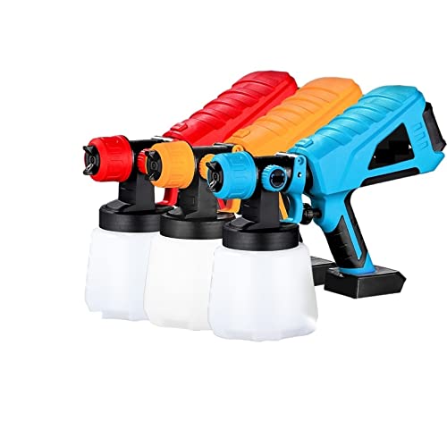 Akku Kettensäge 1000ML Elektro-Spritzpistole.Handheld Cordless High Power Electric Paint Sprayer.Home DIY Easy Spraying.For 18V Batterie(Blue) von TETEOM