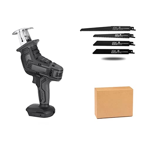 Akku Kettensäge Akku-Säbelsäge 88VF 4-Blatt-wiederaufladbare elektrische Säge Metallschneide-Holzbearbeitungswerkzeug-Kit mit Li-Ionen-Akku(18V NO Battery) von TETEOM