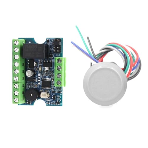 Elektromagnetisches Schloss 12-V-Zugangskontroll-Mini-Relaismodul-Controller-Board-Kit TM Wiegand RFID-Karten-Reder-Set Türsystem-Unterstützung Admin-Karte 1000 Benutzer(Kit-4 13.56Mhz) von TETEOM