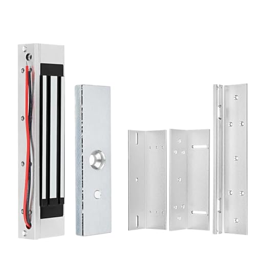 Elektromagnetisches Schloss 12V Elektromagnetische Schlösser 180KG/350lbs Elektrisches Magnetschloss ZL U-Halterung for elektronisches Türzugangskontrollsystem Wasserdicht(Lock with ZL Bracket) von TETEOM