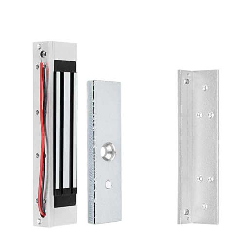 Elektromagnetisches Schloss 180 kg/350 lbs Elektromagnetische Schlösser 12 V Elektrisches Magnetschloss ZL U Halterung for Elektronisches Türzugangskontrollsystem Wasserdicht(Lock with L Bracket) von TETEOM