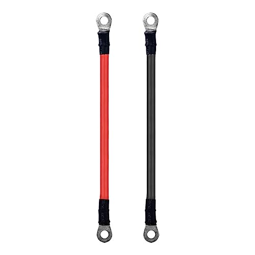 Linearantrieb, Batterie-Wechselrichter-Verbindungskabel 8 6 4 2 AWG Jumper-Starterkabel for Autobatterie-USV-Wechselrichter M8 M6 M10 Hochstromkabel(R and B,80CM,4AWG-25mm2-M8) von TETEOM