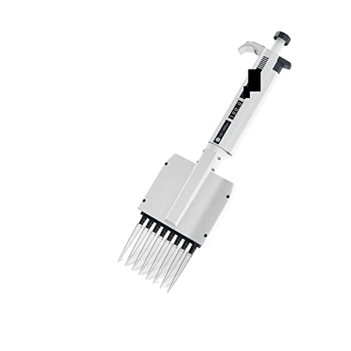Multichannel Pipette Lab liefert Variable Volumen Mikropipette 8 Kanäle 12 Kanäle Pipette -Kapazität: 0,5 l - 300 l, Labor, Schule, Wissenschaft(12 Channels 50-300ul) von TETEOM