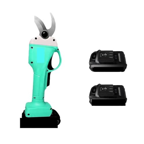 Oxalsäure verdampfer, 21V Wireless Electric Ladargable Scissors Beschneiden von Scherenbaumgartenwerkzeugzweigen Beschneidungswerkzeuge mit 1 oder 2 Li-Ionen-Batterie(2 Battery,UK Plug) von TETEOM