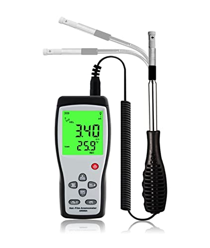 Oxalsäure verdampfer, Thermo-Anemometer Luftströmungsgeschwindigkeitsmesser 0 ~ 9999 m3 / min Hot Anemometer Windgeschwindigkeitsmesser mit USB von TETEOM