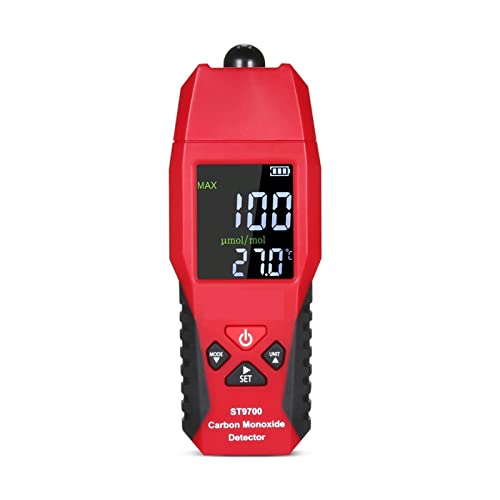 Oxalsäure verdampfer, Tragbares Kohlenmonoxid-Messgerät CO-Gasanalysator-Messgerät LCD-Display Farbdisplay Ton- und Lichtalarm 0–1000 ppm von TETEOM