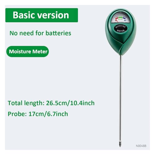 PH Messgerät Erde 3-in-1-Pflanzenfeuchtigkeitsmessrät, pH-/Lichtmessrät, Bodentest-Kit for den Innenbereich, Bodenfeuchtigkeitsmessrät for Zimmerpflanzen for Gartenrasen, Bauernhof(Basic version 1pc) PH Messgerät Erde 3-in-1-Pflanzenfeuchtigkeitsmessrät, pH-/Lichtmessrät, Bodentest-Kit for den Innenbereich, Bodenfeuchtigkeitsmessrät for Zimmerpflanzen for Gartenrasen, Bauernhof(Basic version 1pc) von TETEOM