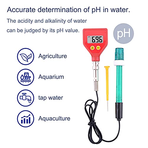 PH-Meter digitaler Säurerzähler pH-Tester Bodenzähler Tester for Pflanzen Blumen Gemüse Acidität Feuchtigkeit pH-Messung(PH 98105) von TETEOM