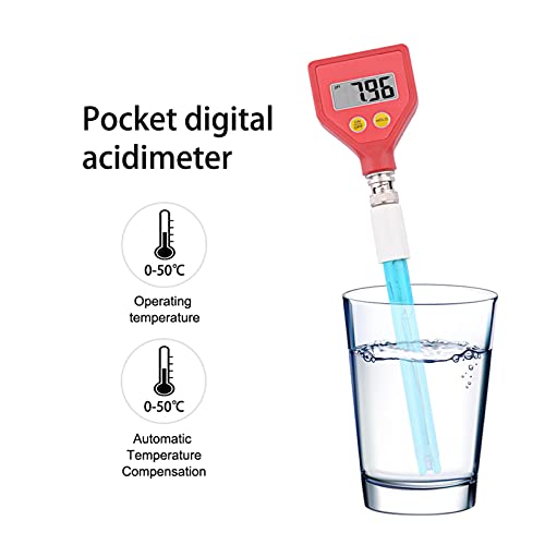 PH-Meter digitaler Säurerzähler pH-Tester Bodenzähler Tester for Pflanzen Blumen Gemüse Acidität Feuchtigkeit pH-Messung(PH 98106) von TETEOM