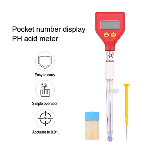 PH-Meter digitaler Säurerzähler pH-Tester Bodenzähler Tester for Pflanzen Blumen Gemüse Acidität Feuchtigkeit pH-Messung(PH 98107) von TETEOM