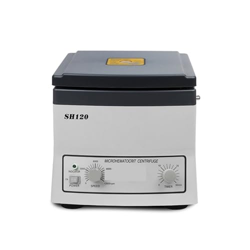 SH120 Tisch-Mikro-Hämatokrit-Schullabor-Blut-PRP-Zentrifugengerät 15300 Xg Mit 24 Röhrchen Kapillarzentrifuge, Labor, Schule, Wissenschaft von TETEOM
