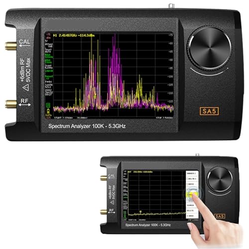 Spectrum Analyzer Tragbarer analysator, 2-in-1-Signalgenerator, 4,0-Zoll-Frequenzanalysator, 100 kHz bis 5,3 GHz, 5000-mAh-Akku mit 32-GB-Karte Spectrum Analyzer Tragbarer analysator, 2-in-1-Signalgenerator, 4,0-Zoll-Frequenzanalysator, 100 kHz bis 5,3 GHz, 5000-mAh-Akku mit 32-GB-Karte von TETEOM