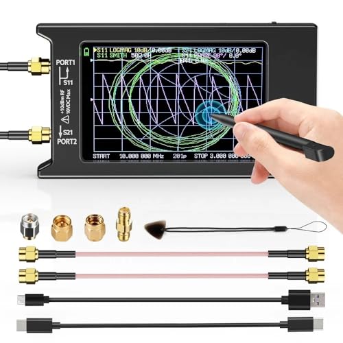 Spectrum Analyzer VNA-H4 4-Zoll-Vektornetzwerkanalysator 10k-1,5 GHz HF VHF UHF-Antennenanalysator Version 4.3 mit SD-Kartensteckplatz Spectrum Analyzer VNA-H4 4-Zoll-Vektornetzwerkanalysator 10k-1,5 GHz HF VHF UHF-Antennenanalysator Version 4.3 mit SD-Kartensteckplatz von TETEOM