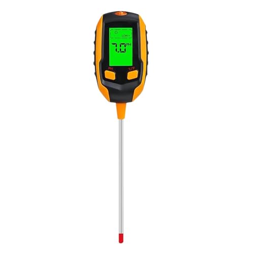 TETEOM PH Messgerät Erde 5 In 1/4 In 1 Haushalts-Topfbodentester PH-Detektor Säuremessrät Beleuchtungsmessrät Temperatur Hygrometer Feuchtigkeitsmessrät(4 IN1) von TETEOM