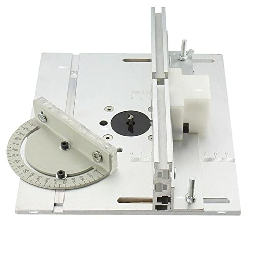 Tischkreissäge Aluminium Frästisch Einsatzplatte Holzbearbeitungsbänke Säge Gehrungslehre Schiebehalterungen Tischplattensäge Maschinen 240x200x6mm(A-Sliver) von TETEOM