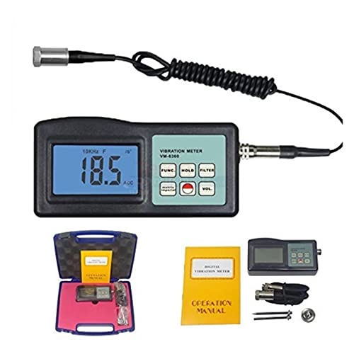 VM-6360 Digitalvibrationsmesser Vibrometermesser Tester 10 Hz-10 kHz for Metallstahl-Aluminiumkupferkunststoff Präzise digitale Instrumente(VM-6360) von TETEOM