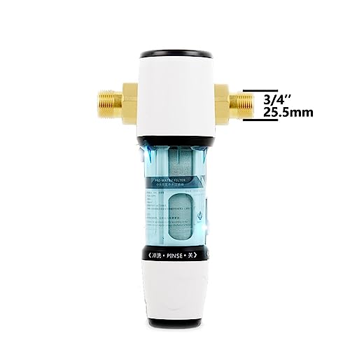 Vorfilter mit automatischer Rückspülung, Spin-Down-Sedimentwasserfilter for das ganze Haus, Vorfilterreiniger 40 µm Einfache Installation und Austausch(DN20) von TETEOM