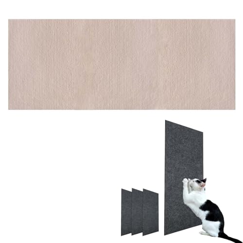 DIY Climbing Cat Scratcher, Katzen Kratzmatte Selbstklebend, Cat Scratcher Klebend, Kratzmatte Katze Selbstklebend, Katzenteppich Selbstklebend (30 * 200cm/11.8 * 78.7in,Khaki) von TETGSET