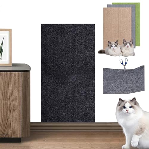 Kratzmatte Selbstklebend, Kratzmatte Katze Wand 100/200/300 cm, Kratzmatten FüR Katzen, Katzen Kratzmatte FüR Die Wand, Kratzmatte Katze FüR Sofa (Dunkelgrau,60 * 200cm) von TETGSET