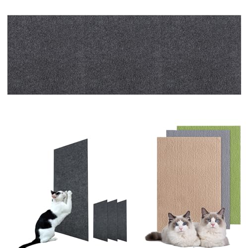 Kratzmatte Selbstklebend Katzen, Kratzwand FüR Katzen, Climbing Cat Scratcher, DIY Climbing Cat Scratcher, Kratzmatten FüR Katzen, Kratzmatte Katze Wand Selbstklebend (Dunkelgrau,60 * 200cm) von TETGSET