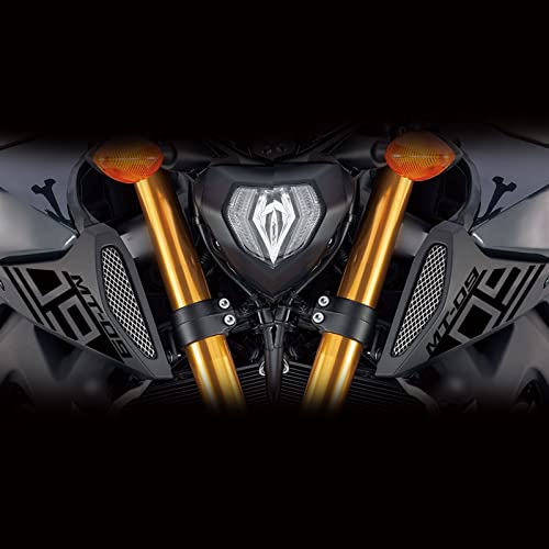 TETHY Für Yamaha Mt09 Sp Mt 09 Fz09 Fz-09 Mt-09 2020 2021 2019 Reflektierende Motorrad Aufkleber Lufteinlass Aufkleber Logo Zubehör Aufkleber (Color : MT09 Black) von TETHY