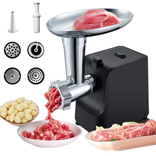 Elektrischer Fleischwolf, Mincing Meat, 3 Klingen Aus Rostfreiem Stahl(3, 5, 7 mm) Europäischer 220V-Stecker, 25.5*12.5*29cm von TETK