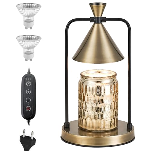 Kerzenwärmer Candle Warmer Lamp mit Timer - LED Elektrische Duftlampe Kerzenwärmer Lampe Wachsschmelzer für Kerzen Wachs Scentsy Duftkerzen Duftwachs Lampe Geschenk Wachslampe Aromalampe von TETSMG