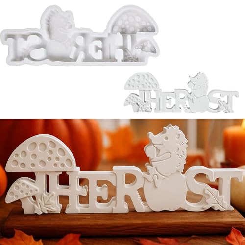 Silikonformen Gießformen Halloween, Gothic Deko Gießformen Silikon Silikonform Kerzenhalter Gießform mit Ghost und Spinnennetz Muster, Giessformen Silikon für DIY Halloween Deko (Herbst 01) von TETSMG