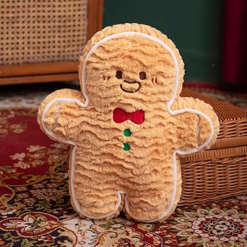 TETSMG Weihnachtskissen, Lebkuchenmann Kissen Weihnachten, Niedlich Kissen Weihnachten, Süßes Lebkuchenmann Plüsch Weihnachtsdeko Kissen, Zierkissen Plüschkissen für Schlafzimmer Home Deko (A, 30cm) TETSMG Weihnachtskissen, Lebkuchenmann Kissen Weihnachten, Niedlich Kissen Weihnachten, Süßes Lebkuchenmann Plüsch Weihnachtsdeko Kissen, Zierkissen Plüschkissen für Schlafzimmer Home Deko (A, 30cm) von TETSMG