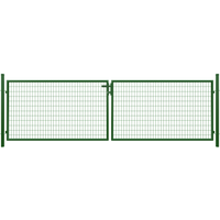 TETZNER & JENTZSCH - Metall Doppeltor B4000 x H1200 mm inkl. Pfosten + Beschlägen RAL6005 grün von TETZNER & JENTZSCH