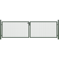 TETZNER & JENTZSCH - Metall Doppeltor B4000 x H1200 mm inkl. Pfosten + Beschlägen RAL7016 anthrazit von TETZNER & JENTZSCH