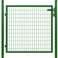 TETZNER & JENTZSCH - Metall Einzeltor B1250 x H1200 mm inkl. Pfosten + Beschlägen RAL6005 grün von TETZNER & JENTZSCH