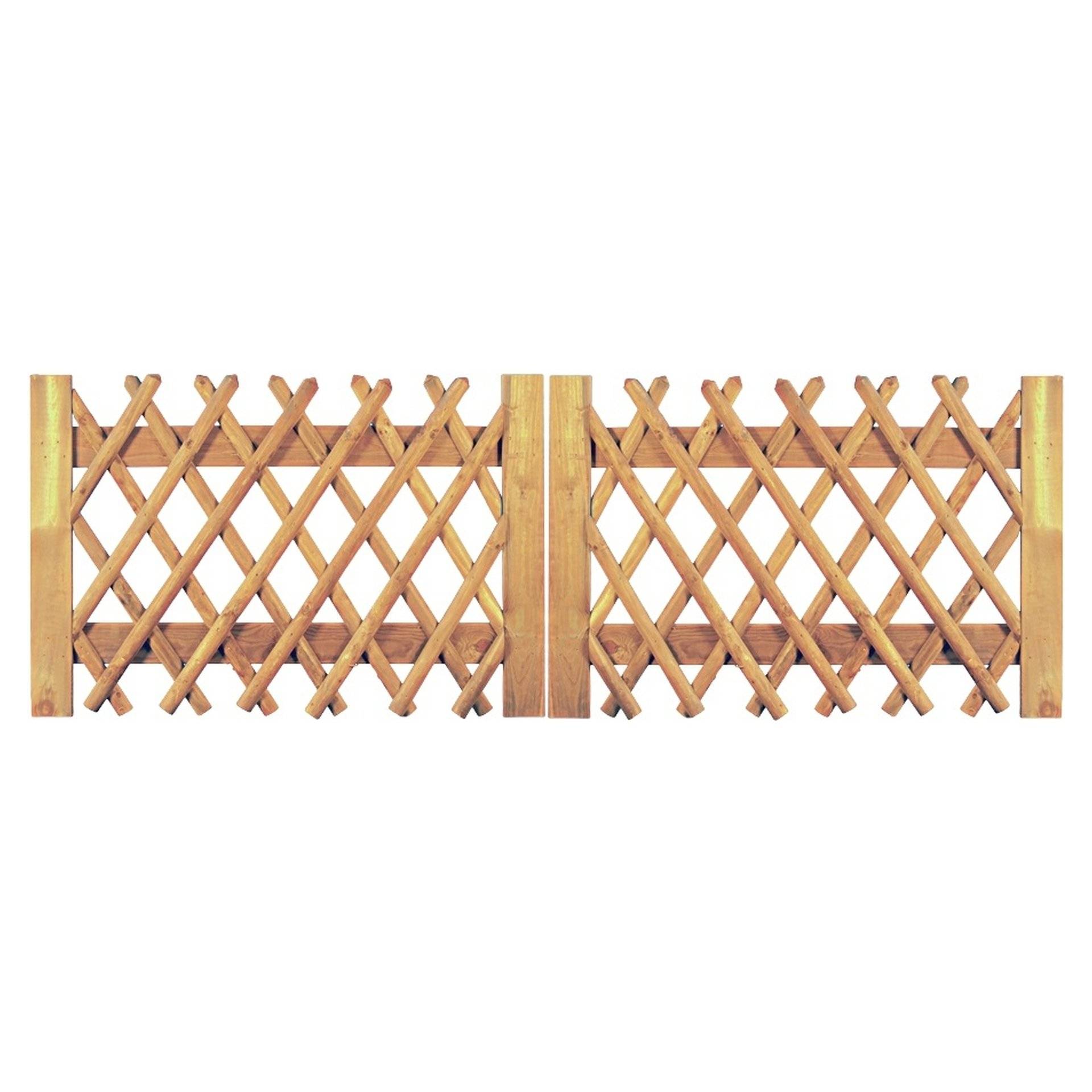 Jägerzaun Doppeltor Latten 55 mm, kdi braun Jägerzaun Doppeltor Latten 55 mm, kdi braun von TETZNER & JENTZSCH