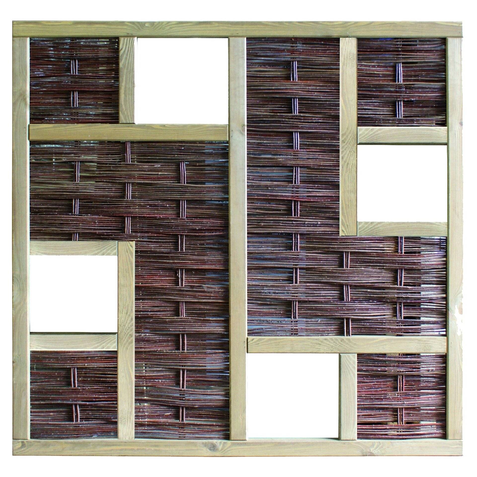 LABO-3D Weidengeflechtzaun 180x180 cm, 4 Fenster von TETZNER & JENTZSCH
