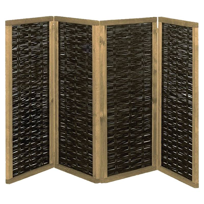 PAULINA Paravent aus Weide 4-teilig mit Scharnieren von TETZNER & JENTZSCH