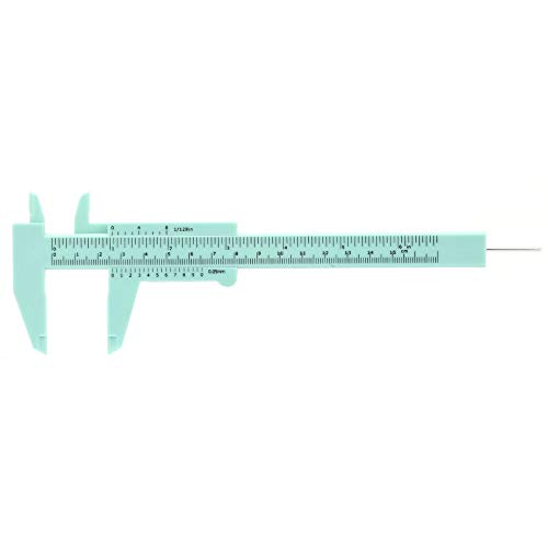 150mm Plastic Vernier Caliper Precisional Measuring Tool with 0.5mm Double Scale Ruler for DIY Projects, Student Use, Engineering, and Workshop Applications (Teuopioed2b7-04) von TEUOPIOE