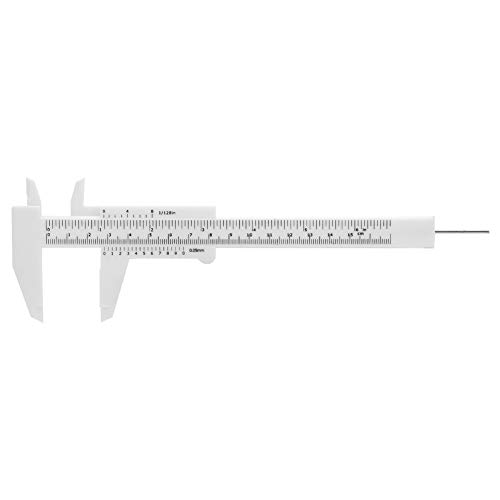 150mm Plastic Vernier Caliper Precisional Measuring Tool with 0.5mm Double Scale Ruler for DIY Projects, Student Use, Engineering, and Workshop Applications (Teuopioeyxl-02) von TEUOPIOE
