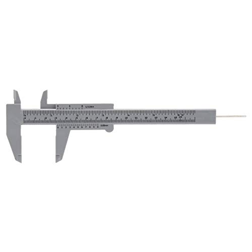 150mm Plastic Vernier Caliper Precisional Measuring Tool with 0.5mm Double Scale Ruler for DIY Projects, Student Use, Engineering, and Workshop Applications (Teuopioeyxl-03) von TEUOPIOE