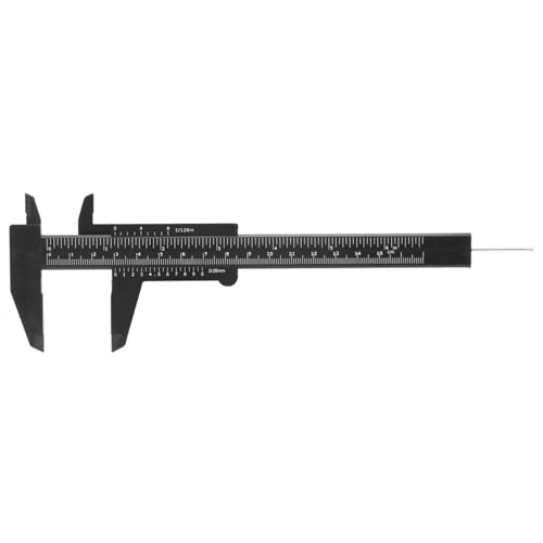 150mm Plastic Vernier Caliper Precisional Measuring Tool with 0.5mm Double Scale Ruler for DIY Projects, Student Use, Engineering, and Workshop Applications (Teuopioyyxl-01) von TEUOPIOE