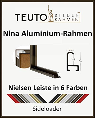 Aluminium Bilderrahmen Kollektion 36 x 51 cm Nielsen Leiste Nina hier Bronze mit Kunststoffglas Antireflex 2 mm Aluminium Bilderrahmen Kollektion 36 x 51 cm Nielsen Leiste Nina hier Bronze mit Kunststoffglas Antireflex 2 mm von TEUTO BILDERRAHMEN
